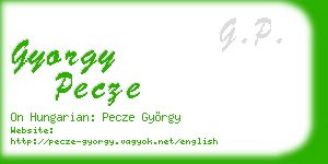 gyorgy pecze business card